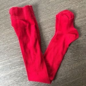 Falke Girls Solid Red Tights/Stockings Sz 3-5 1/2
